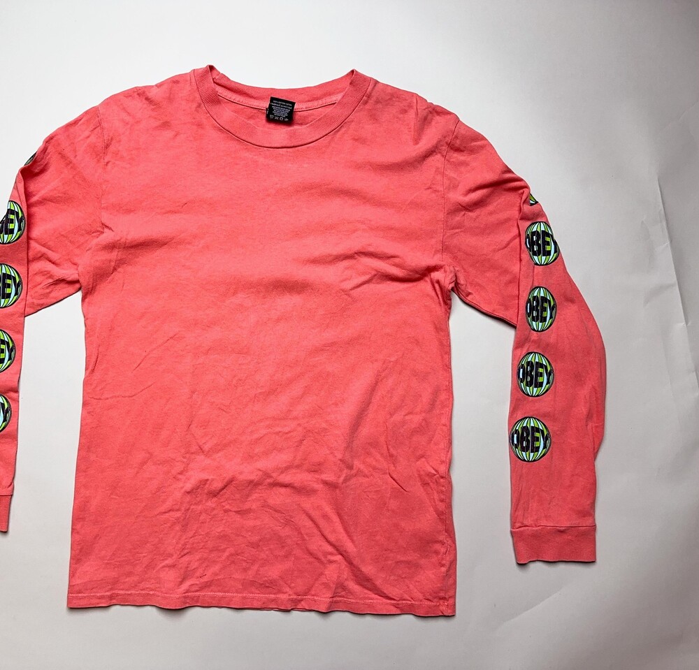 Obey Shirt Mens Small Long Sleeve Globe Graphic Streetwear Skate Skateboarding